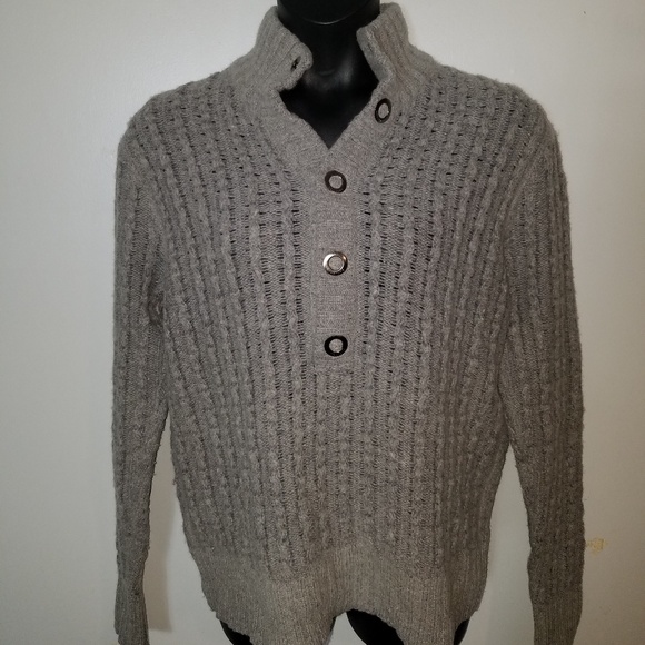 Couture Gray Wool Sweater L - Picture 2 of 5